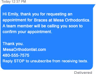 appointment request text